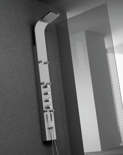 Shower column "INOX" with thermostatic.