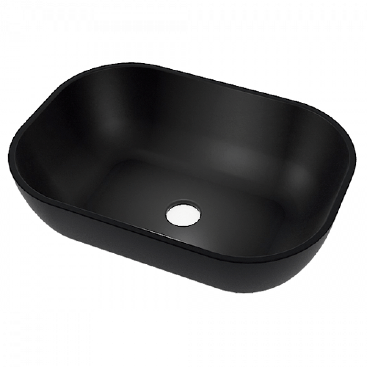 59 x 38,5x19 cm Festnight Lavabo Oval Lujo con Desagüe Color de Negro Material de Cerámica 